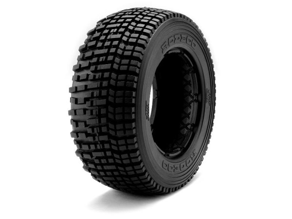 67864 HB RODEOO TIRE (WHITE/BAJA 5T/FRONT/2PCS)