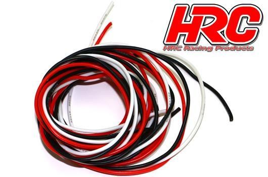 HRC9592F Kabel - 22 Gauge Weiss Rot Schwarz - 2m
