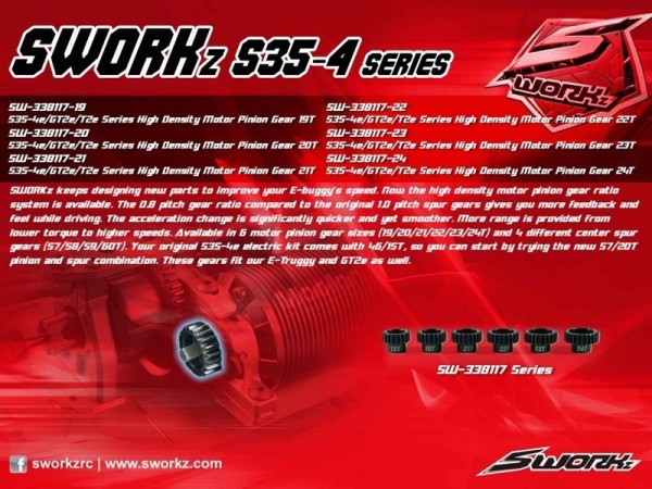 SWORKz High Density Motor Ritzel 22Z M0.8