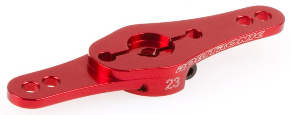 R17011R Aluminium Doppel Servohorn (23Z) Rot