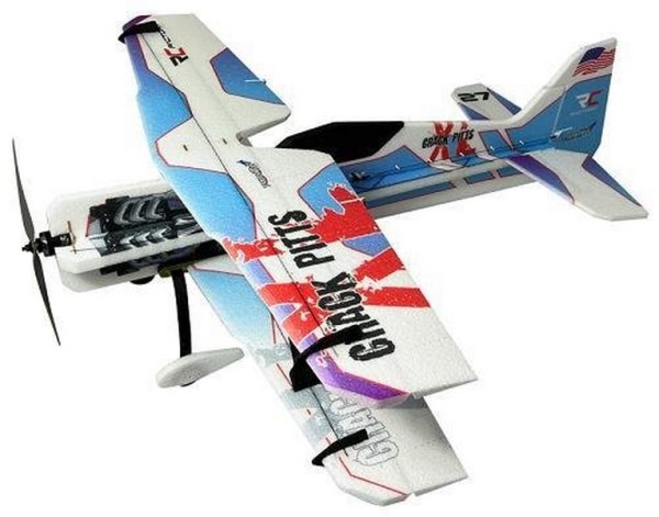 RCFactory Crack Pitts XL blau / 1000mm Flugzeug Baukasten Kit