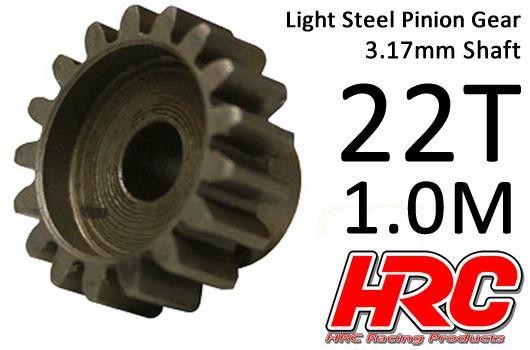 HRC71022S Stahl Ritzel - 1.0M / 3.17mm Achse 22Z