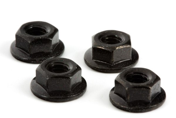 AR708003 SERRATED WHEEL NUT M4 BLACK 4pcs