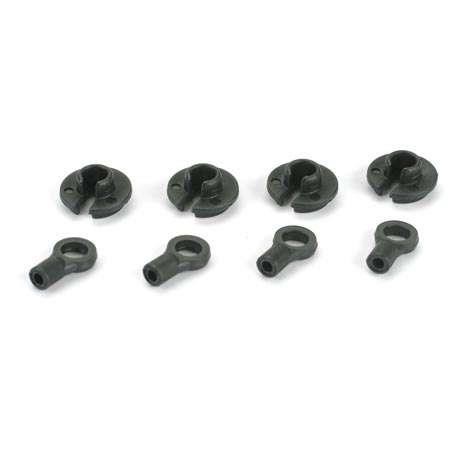 LOSA5079 CCR Shock Ends & Cups (4)