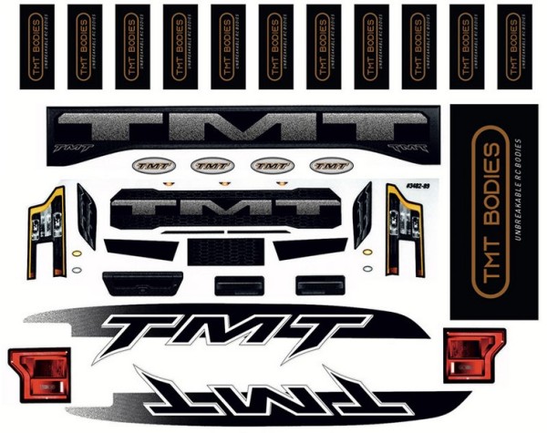 Traxxas X-MAXX 8S TMT Karosserie unbreakable schwarz inkl. Sticker (Fast unzerstörbar)