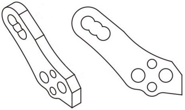 AXON TC10/3 Kohlefaser Dämpferhalterung Vorne 3-Loch (2)