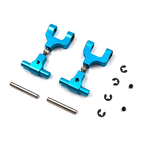 Yeah Racing Alu Querlenker Hinten Oben einstellbar Tamiya TT02 Blau (2)