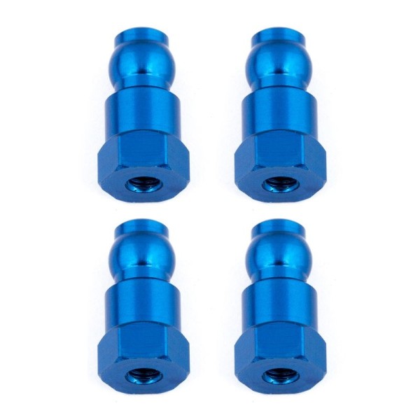 91817 Asso Shock Bushings, 14 mm, blue aluminum