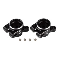 92472 Asso RC10B7 FT Rear Hub Set Schwarz Aluminum