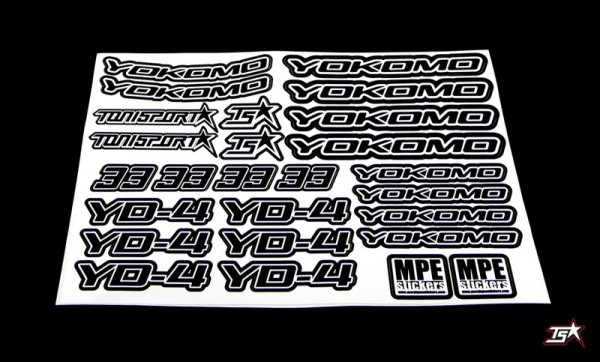 ToniSport Yokomo YD-4 Precut Sticker Sheet - Black