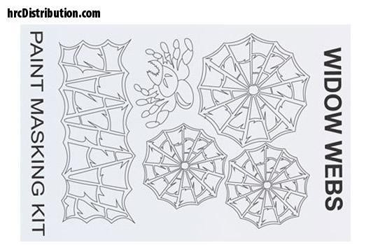 XM048L XXX Main Spray Maske - Widow Webs Lackierschablone