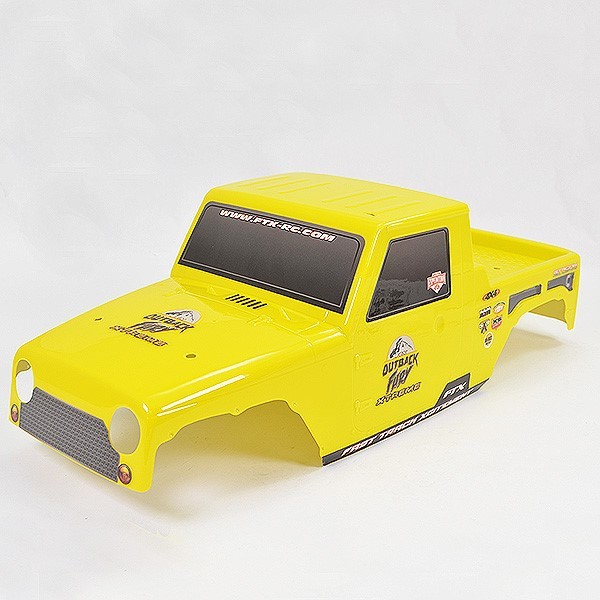 FTX FURY X PRINTED DROPCAB 1/16 BODY - YELLOW