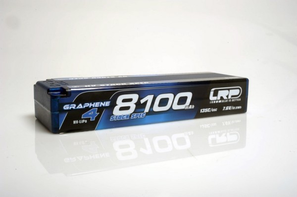 LRP Lipo Akku HV Stock Spec GRAPHENE-4 8100mAh Hardcase - 7.6V LiPo - 135C/65C - 327g - 5mm