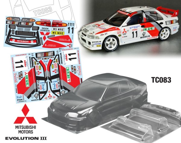 TeamC 1/10 LANCER EVOLUTION III Karosserie 190mm