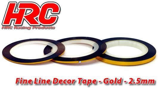 HRC5061GD25 Fine Line Decor Tape - 2.5mm - Gold Linierband