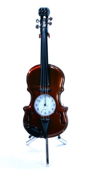 SIVA TOYS Siva Clock Uhr Violin braun