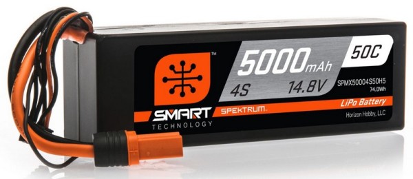 Spektrum 5000mAh 4S 14.8V 50C Smart LiPo Hardcase