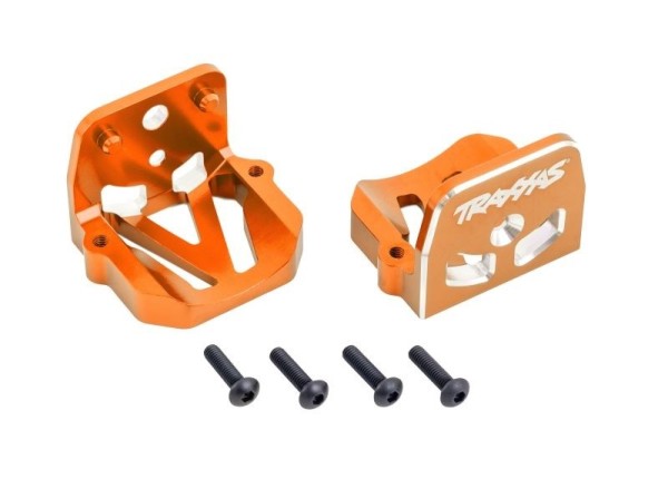 7760-ORNG Traxxas Motorhalter v/h Alu orange