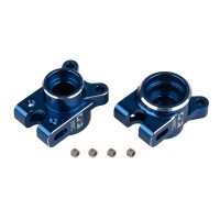 92473 Asso RC10B7 FT Rear Hub Set HRC Blau Aluminum