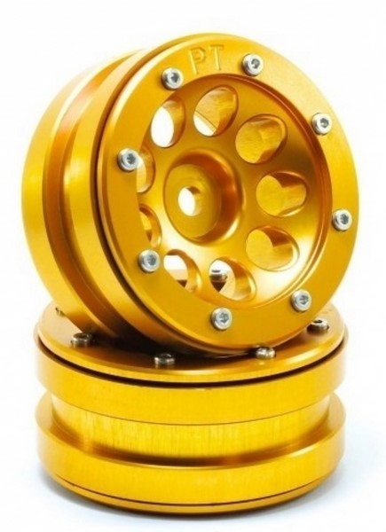 Absima Beadlock Wheels PT-Ecohole Gold/Gold 1.9