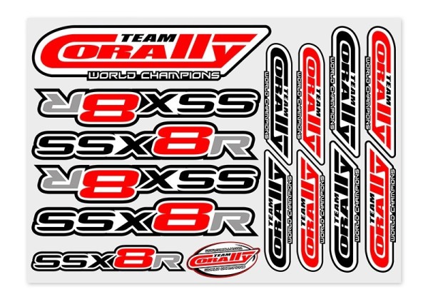 C-99902 Team Corally Stickersheet SSX-8-R Precut