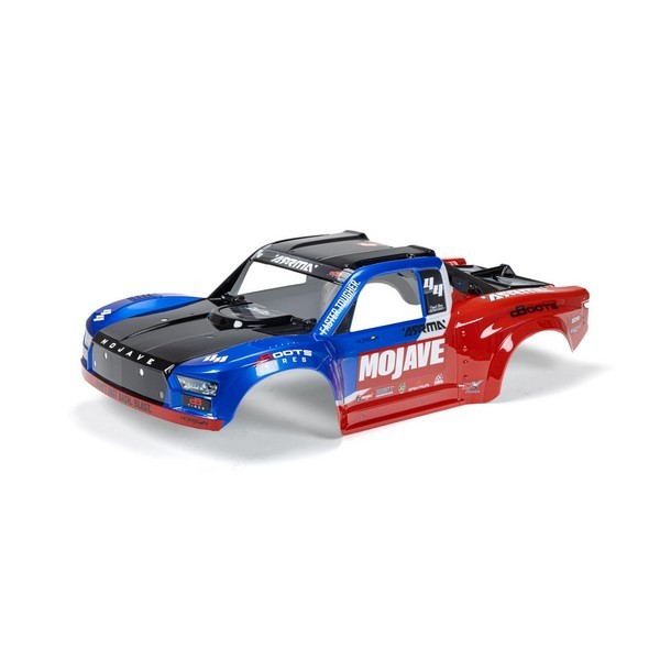 ARA406166 Arrma MOJAVE 4S Painted Decalled Trimmed Body Blau - Rot