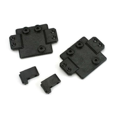 LOSB1421 MINI Servo Plates & Mounts (2)