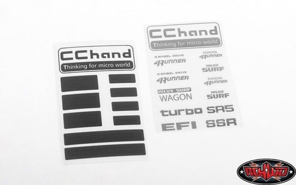 RC4WD Metal Logo Decal Sheet for 1985 Toyota 4Run