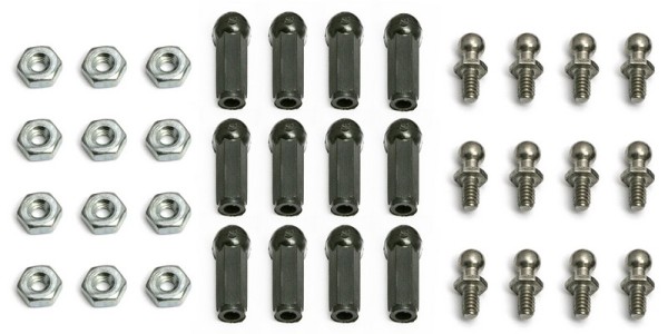 6271 Asso RC10 Ballstud Set .20 silver