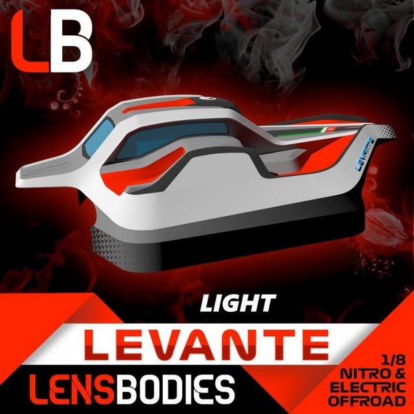 HOTRACE Levante Karosserie Light LENS BODIES 1/8