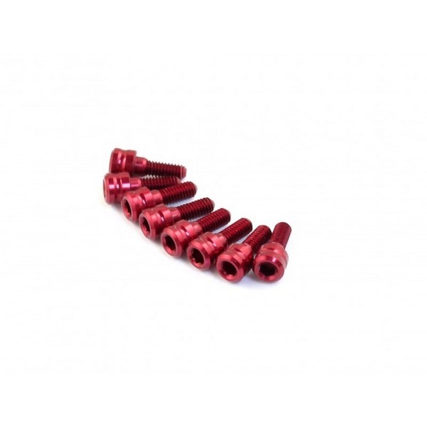 510051 Roche M2.5x6mm Cap Head Wheel Screw, Red, 8