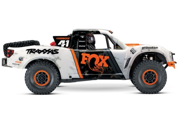 Traxxas Unlimited Desert Racer UDR 4x4 VXL Short Course Offroad Auto + LED Beleuchtung FOX-Edition