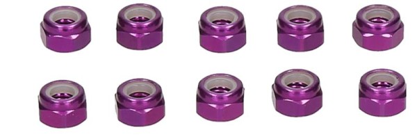 Ansmann Racing Alu Nylon nut purple 5mm