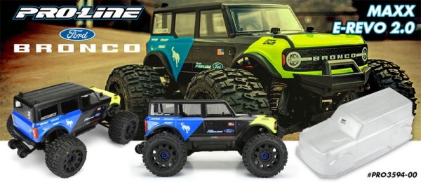 3594-00 Pro-Line 2021 Ford Bronco HD Karosserie E-Revo 2.0 / Traxxas Maxx (Nicht Wide Maxx)