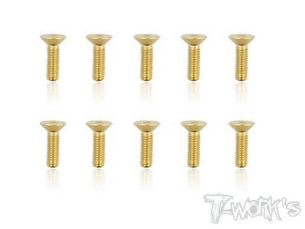 T-Work´s 3x8mm Gold Plated Steel Hex Countersink S
