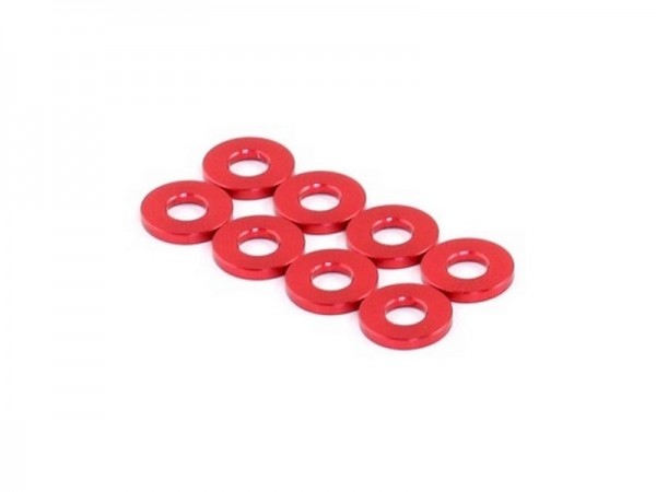 Radtec Alu Damper Spacer 3,0 x 7,0 x 1,5mm - Red