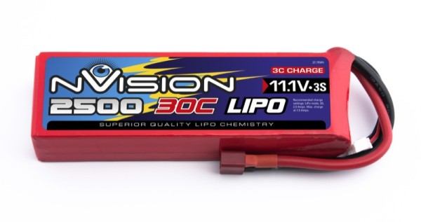 1811 nVision LiPo 3s 11.1V 2500 30C - Deans T-Plug