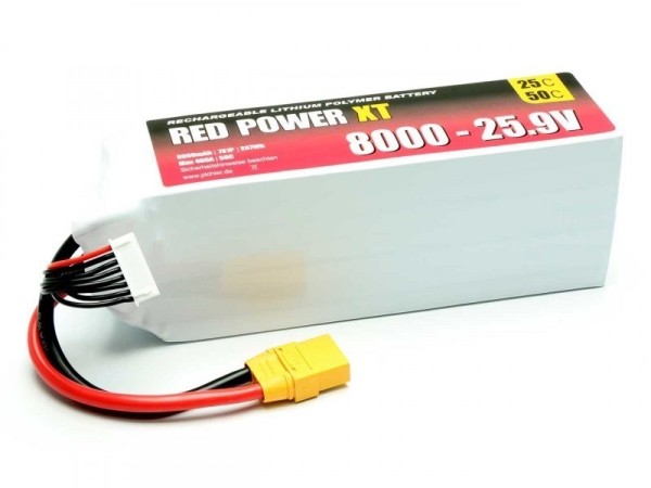 15449 LiPo Akku RED POWER XT 8000 - 25.9V XT90