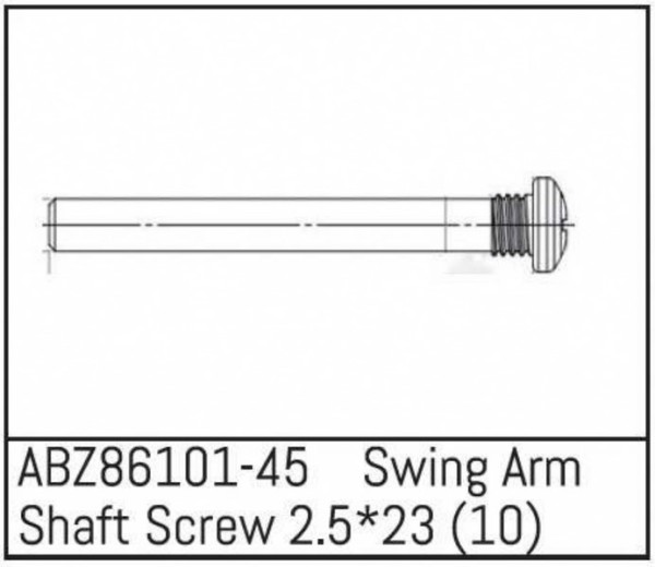 ABZ86101-45 Swing Arm Shaft Schraube 2.5*23 (10)