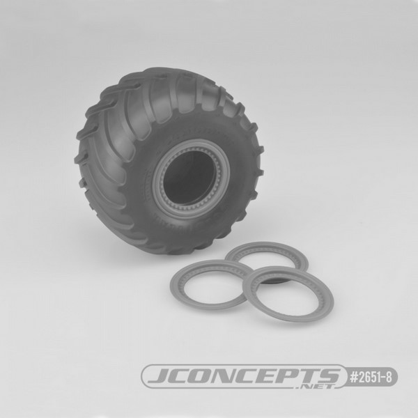 Jconcepts Tribute wheel beadlocks - silver - glue-