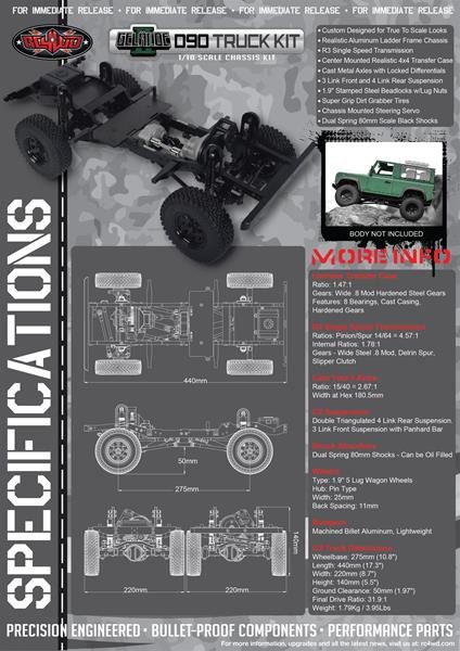 RC4WD Gelande II Truck Kit 1/10 Chassis Kit