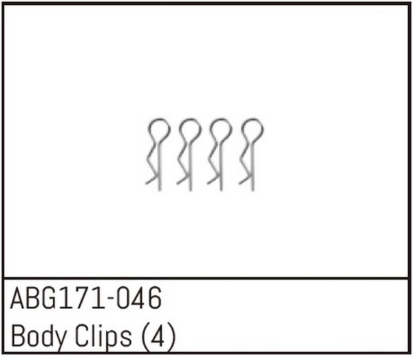 ABG171-046 Absima Body Clips (4)