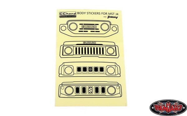 RC4WD Grille Option Decal Sheet for MST 4WD Off-Ro