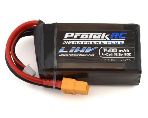 ProTek RC 15.2V/1400mAh 4S 90C Si-Graphene HV LiPo XT60 Stecker