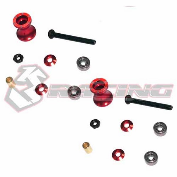 M4WD-33/RE Double ALU Rollers 8-9mm Rot