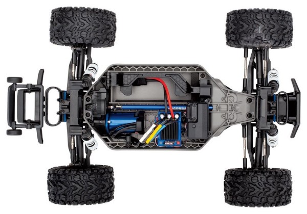 Traxxas Rustler 4x4 VXL Brushless Blau TSM - 1/10 Stadium Truck Offroad Speed Auto