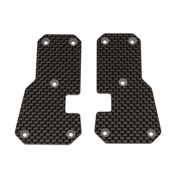 26070 Asso SR7 FT Arm Inserts. carbon fiber