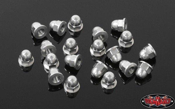 RC4WD M3 Flanged Acorn Nuts (Silver)