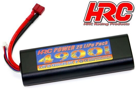 HRC02249RD Akku - Stickpack LiPo 2S - 7.4V 4900mAh 30C T-Plug