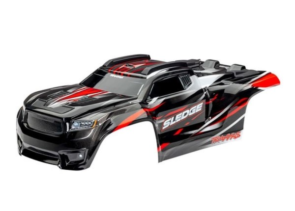 9511R Traxxas Karosserie Sledge Rot mit Clipless